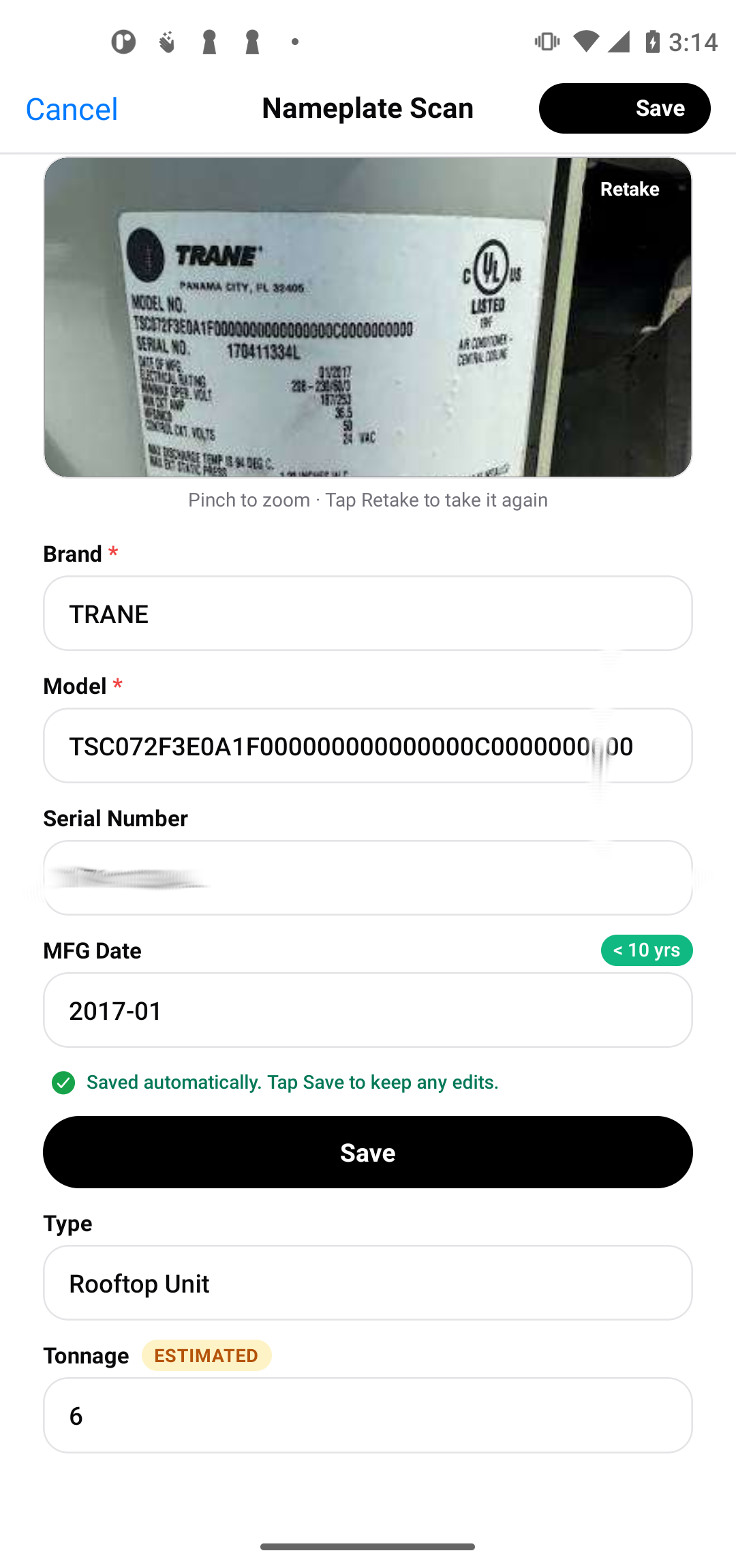 Android &middot; device nameplate screen